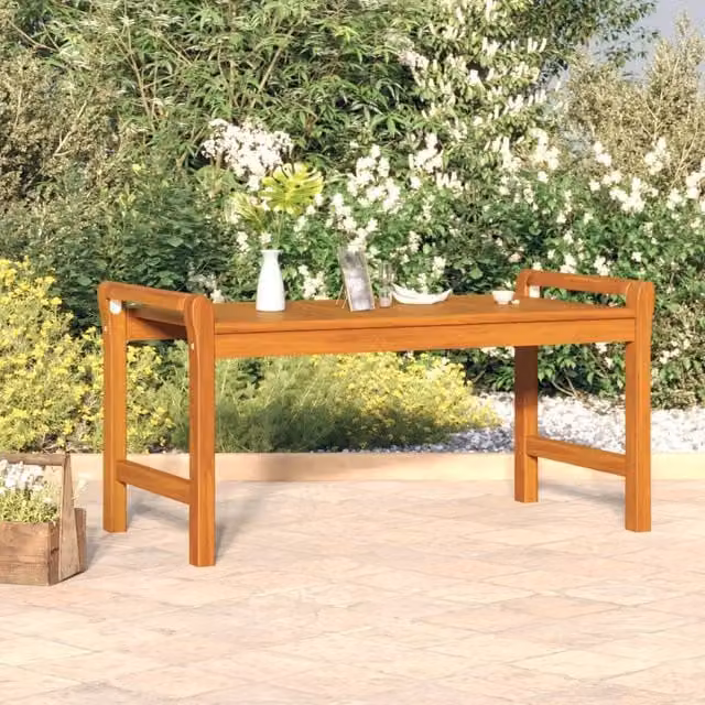 Berkfield Home Brown Acacia Solid Wood Rectangular Coffee Table W/D/H: 100 x 50 x 50 cm
