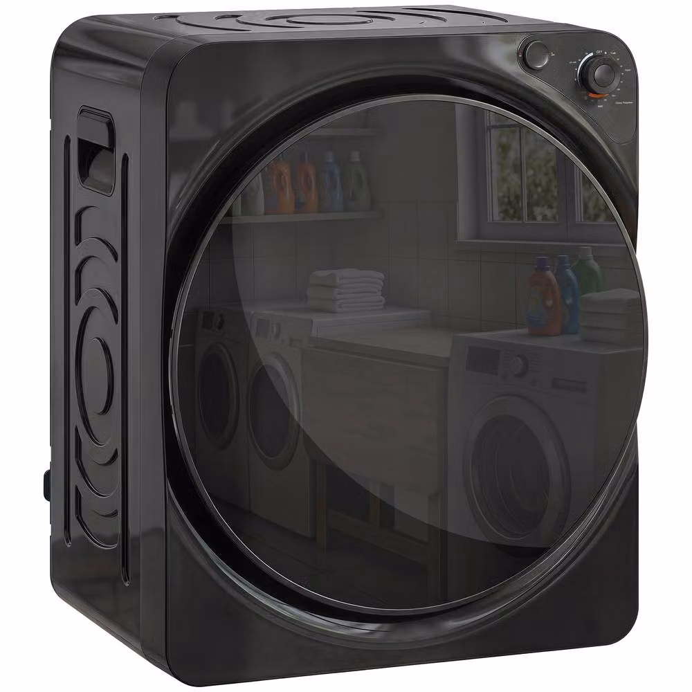 HOMCOM 5kg Vented Compact Tumble Dryer in Black – 2