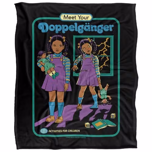 Steven Rhodes Meet Your Doppelganger Multicolour Super Soft Fleece Throw Blanket W/D/H: 152 x 127 cm – 5
