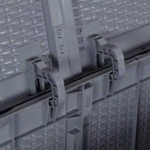 vidaXL Grey Rattan Plastic Garden Storage Box 180 L – 4