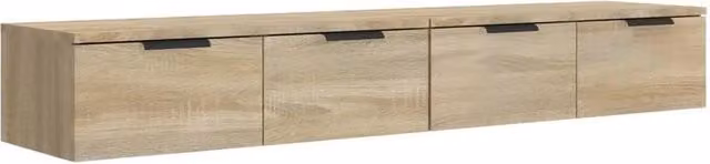 Berkfield Home Wall Mounted Cabinets in Sonoma Oak, 2 Piece Set, Brown, W: 68 cm, D: 20 cm, H: 30 cm – 1