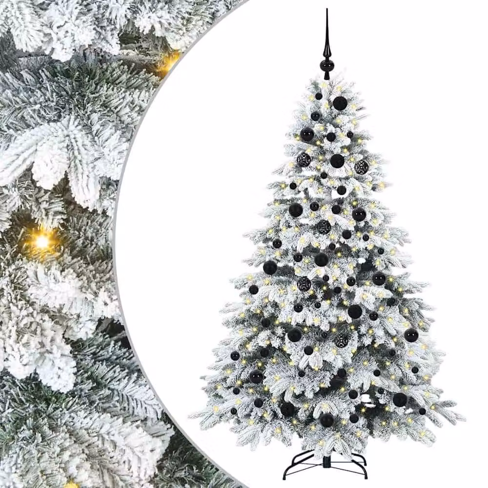Berkfield Home Beautiful Artificial Green Christmas Tree with 300 Warm White LEDs, Height: 180 cm – 3