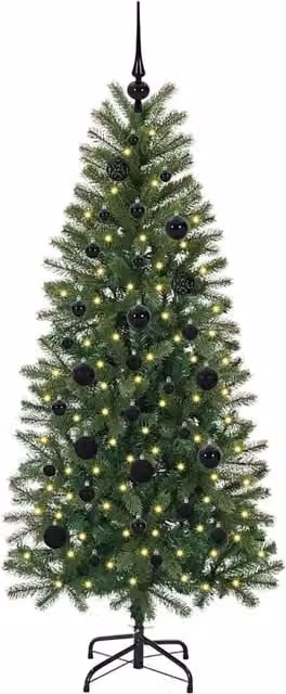 Berkfield Home Elegant Green Artificial Christmas Tree with 150 LEDs, Height: 150 cm – 1