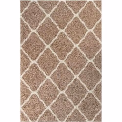 THE RUGS Modern Moroccan Shaggy Area Rug, Beige and White, W: 240 cm, D: 340 cm, H: 30 cm – 2