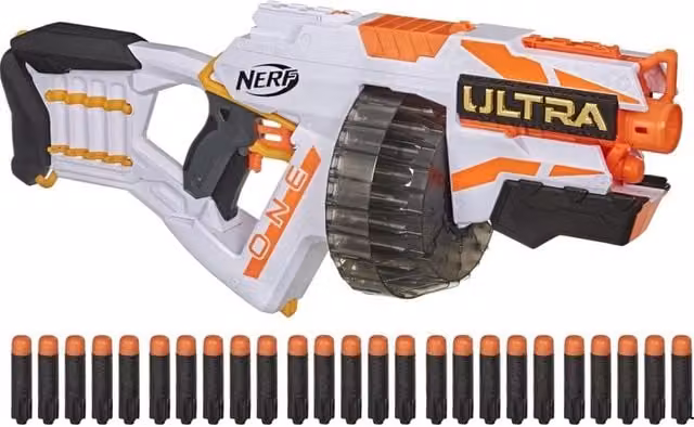Hasbro Nerf Ultra One Motorised Dart Blaster with 25 Foam Darts, White
