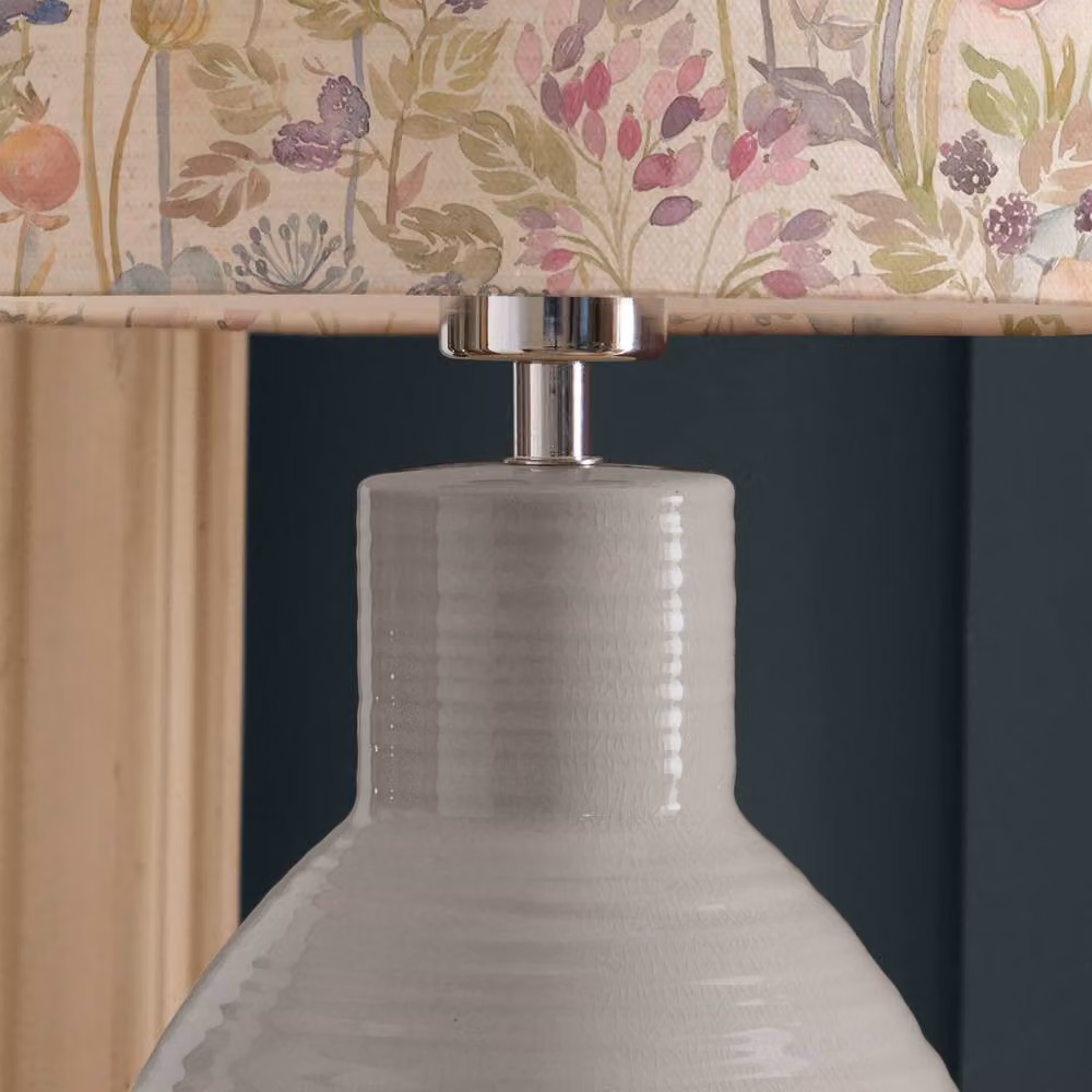 Voyage Maison Epona Ceramic Table Lamp with Hedgerow Eva Fabric Lampshade in Blue and Multicolour – 4