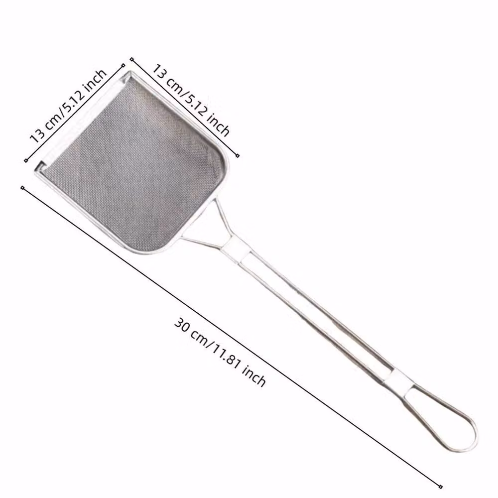 KORVIXA Stainless Steel Oil Skimmer Spoon in Silver, Length: 100 cm – 2