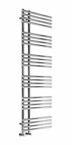 Bathroom Kingdom Elisa Designer Heated Towel Rail in Silver, H 155 cm x W 50 cm