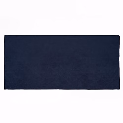 OHS Plain Microfibre Quick Dry Beach Towel in Blue, W: 71 cm, L: 152 cm – 2