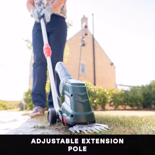 Webb 2-in-1 Cordless Grass Shear and Mini Hedge Trimmer with Telescopic Pole, 7.2V Green Garden Tool with Rechargeable Battery – 5