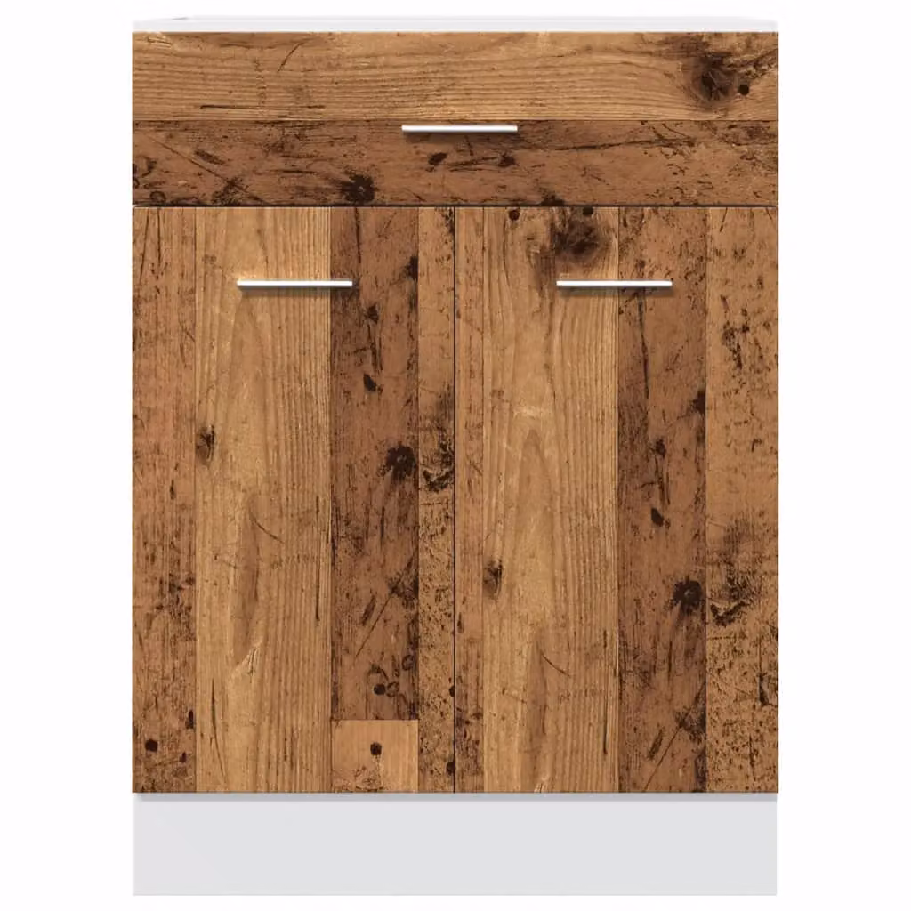 Berkfield Home Lyon Drawer Bottom Cabinet in Brown Old Wood, W/D/H: 60 x 46 x 81.5 cm – 2