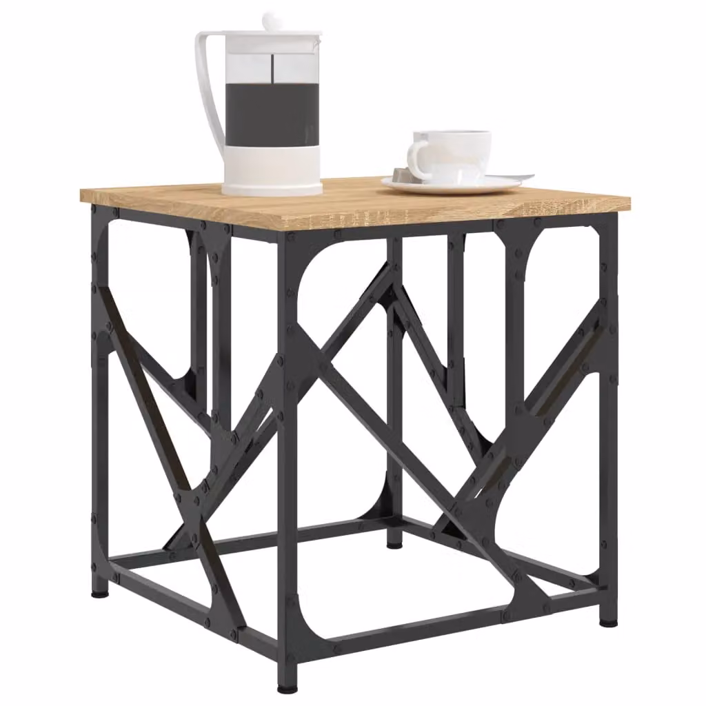 Berkfield Home Sonoma Oak Coffee Table in Brown, W: 45 cm, D: 45 cm, H: 47.5 cm – 3
