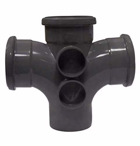 FloPlast 110mm Grey 92.5 Degree Double Branch Soil Ring Seal