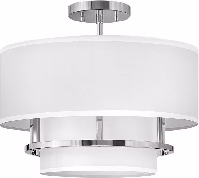 Netlighting Graham 3 Light Cylindrical Ceiling Light in Silver
