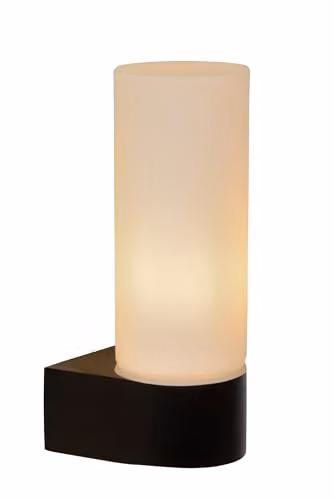 Lucide Jesse Dimmable Modern Glass and Metal Bathroom Wall Light, Black, IP44, G9 – 1