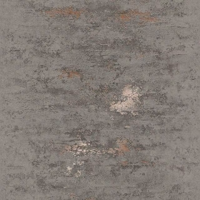 I Love Wallpaper Venice Industrial Metallic Wallpaper in Charcoal and Copper Grey