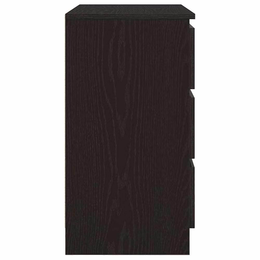 Berkfield Home Modern Sideboard with Drawer in Black Oak, W/D/H: 71 x 35 x 65 cm – 4