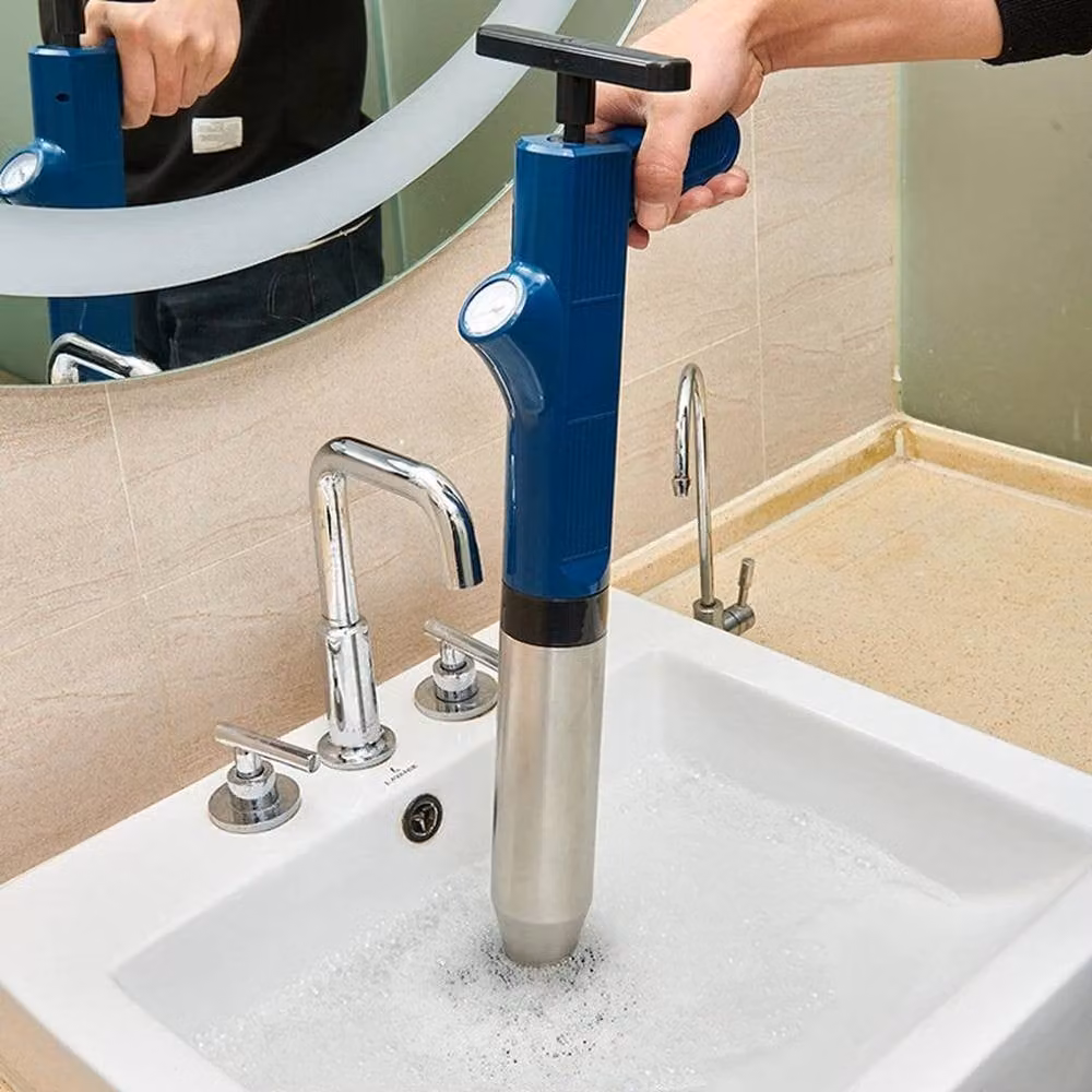 PAWNORA Drain Blaster Air Plunger in Silver Stainless Steel – 4