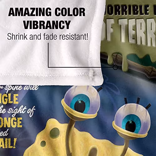 LOGOVISION Spongebob Teenage Gary Super Soft Microfibre Fleece Throw Blanket, Multicolour, W: 152 cm, D: 127 cm – 3