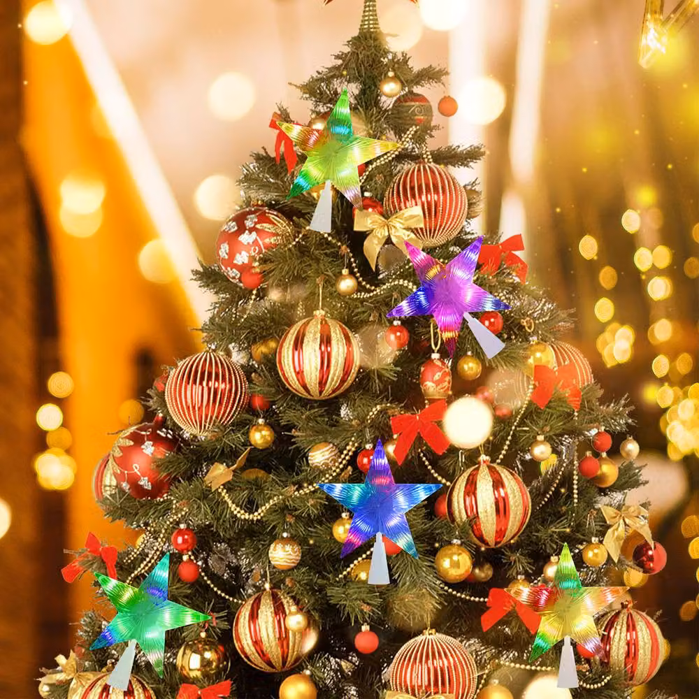 Bright Zeal Smart LED Tree Topper Star, 7.6 inch RGB with App Control and USB, White – 6