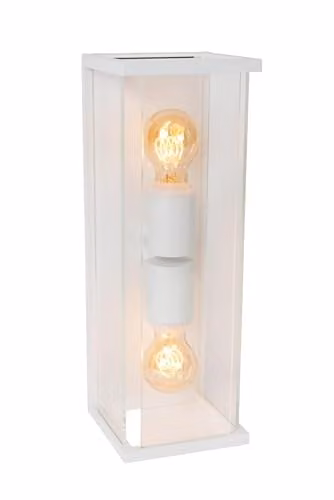 Netlighting Claire Modern White Wall Light for Garden and Terrace, IP54, 2 x E27