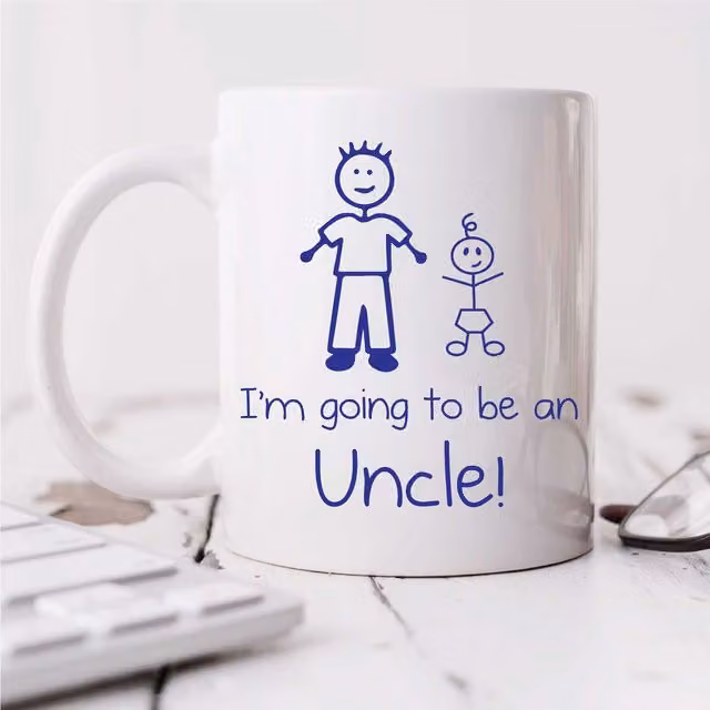 60 Second Makeover I am Going to be an Uncle White Ceramic Mug