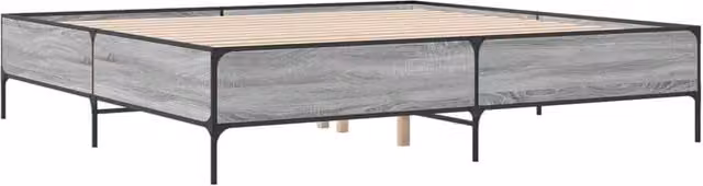 Berkfield Home Durable Bed Frame in Grey, W/D/H: 200 x 200 x 44 cm – 1