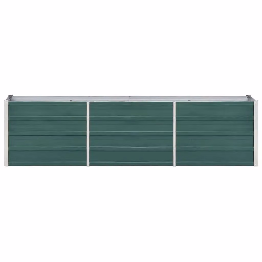 Berkfield Home Garden Galvanised Steel Raised Bed in Green, W: 240 cm, D: 40 cm, H: 45 cm – 2