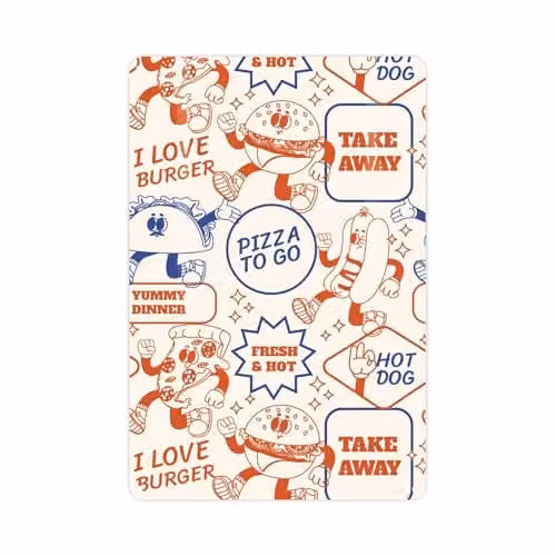 Purely Home Retro Diner Metal Wall Plaque, Multicolour Typography Illustration, W: 28.3 cm, H: 19.7 cm