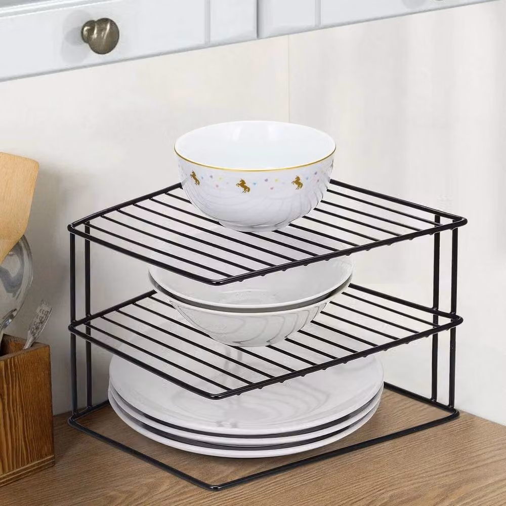 KORVIXA 3 Tier Black Corner Kitchen Plate Rack – 2