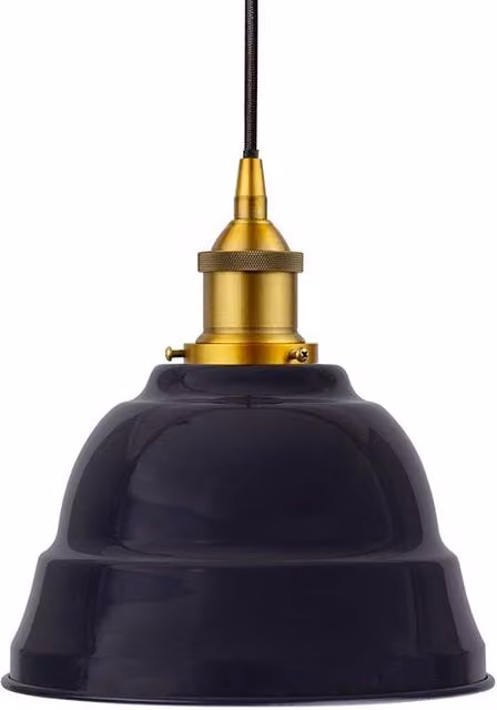 SE Home Lincoln Round Pendant Light in Navy Blue, Gold and Black
