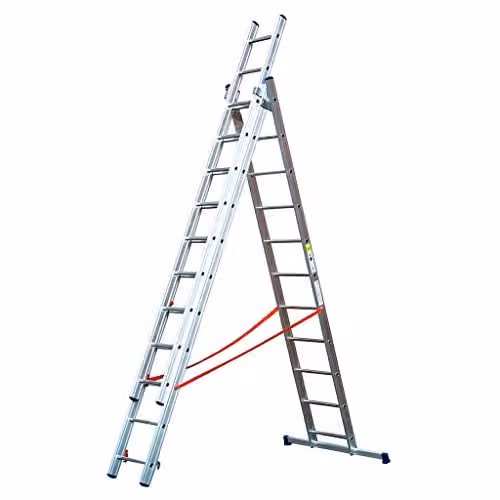 TB Davies STILO 3 Section Multi-Purpose Aluminium Combination Ladder in Silver