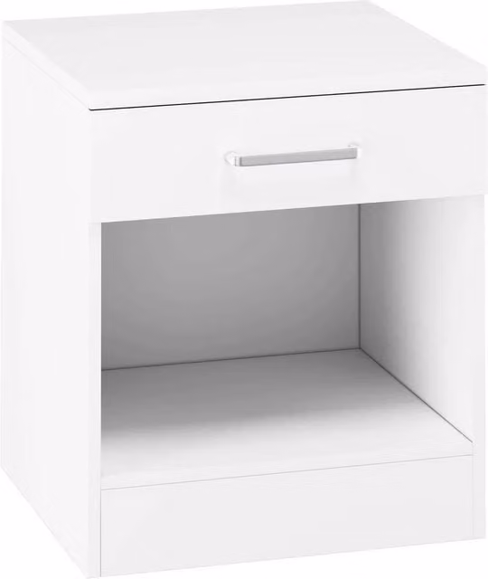 FORGEVIO White 1 Drawer Modern Bedside Storage Chest