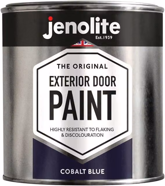 Jenolite Weatherproof Opaque Exterior Door Paint, Blue, 1 l