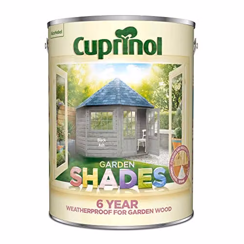 Cuprinol Garden Shades Black Ash Semi-Transparent Water-Based Wood Paint, 5 l – 2