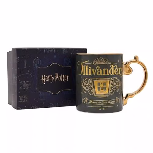 Widdop and Co Harry Potter Ollivanders Ceramic Mug in Green and Gold – 3