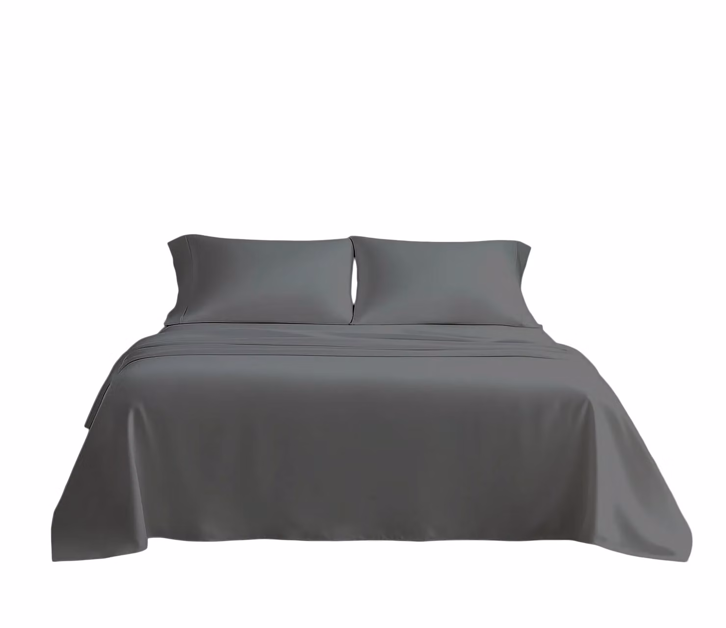 Home Sweet Home UK Microfibre Plain Grey Flat Sheet, W: 180 cm, D: 200 cm – 1
