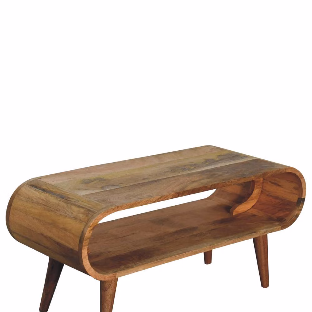 STILVORA Rectangular Solid Mango Wood Coffee Table in Brown – 2