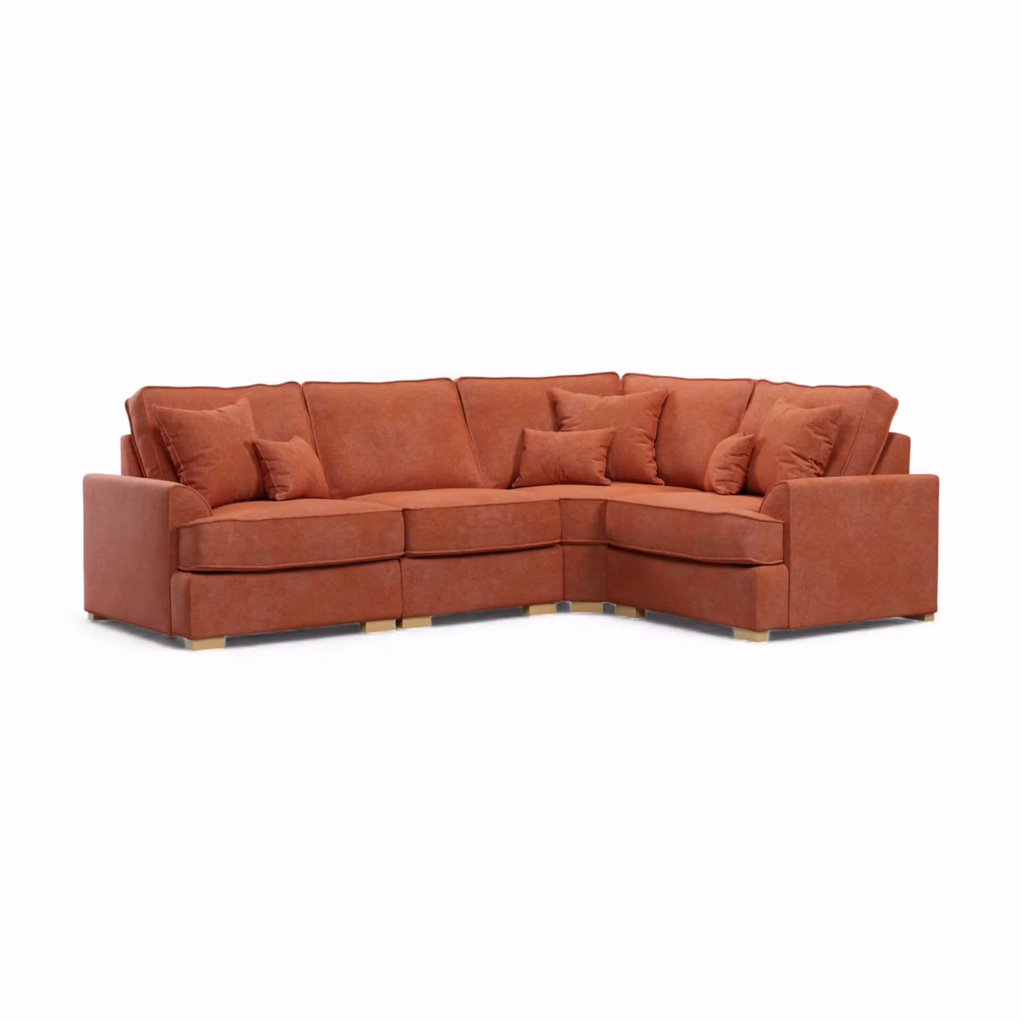 The Great Sofa Company Ophelia Right Hand Facing Red Chenille 3 Seater Corner Sofa – 2