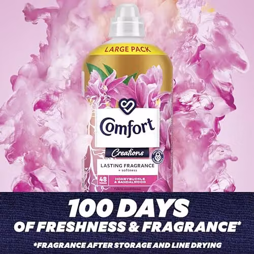 Comfort Honeysuckle & Sandalwood Fabric Conditioner with Stay Fresh Technology, 1.44 l – 2