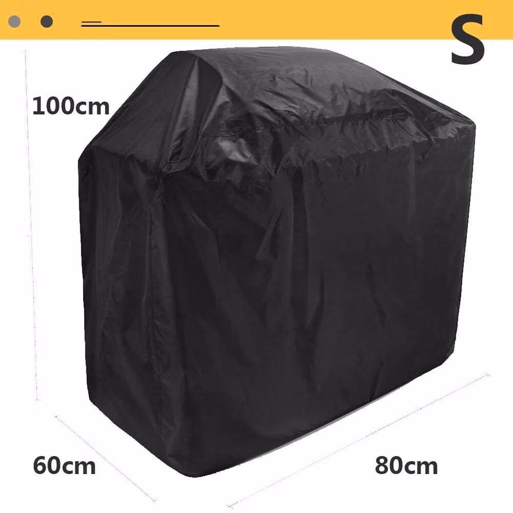 KORVIXA Heavy Duty Black Polyester Gas Grill Cover W/D/H: 60 x 60 x 80 cm – 2