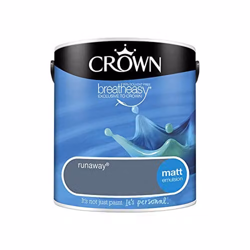 Crown Walls & Ceilings Blue Matt Emulsion Paint 2.5L
