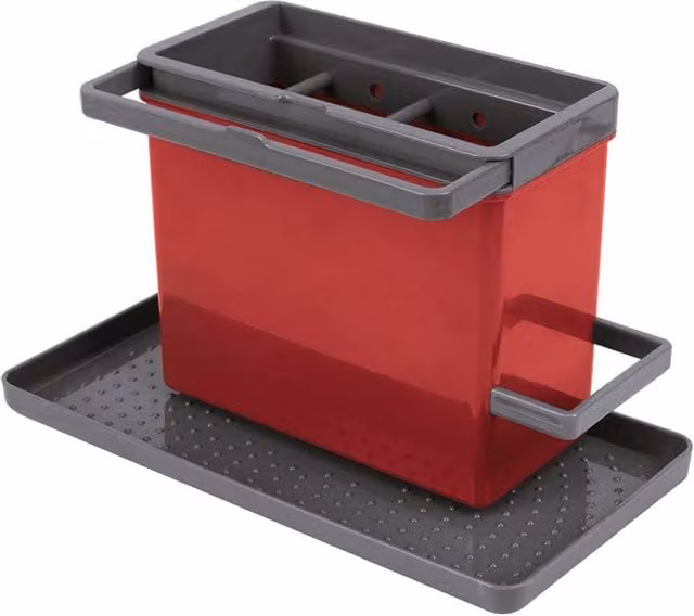 Metaltex Tidy-Tex Freestanding Kitchen Sink Organiser in Red