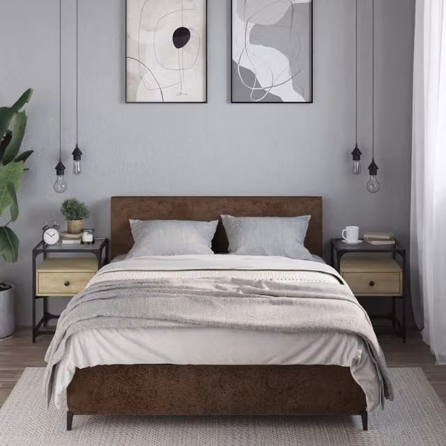 Berkfield Home Set of 2 Bedside Cabinets in Sonoma Oak Brown, W/D/H: 40 x 40 x 55 cm