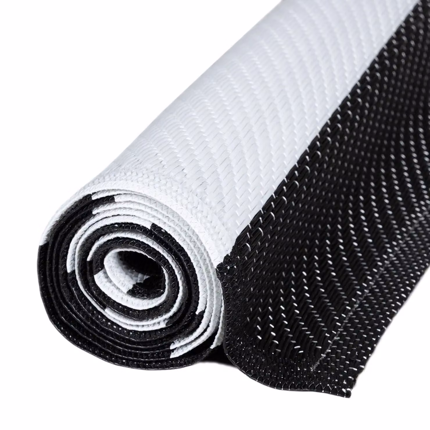 THE RUGS Reversible Weatherproof Outdoor Rainbow 1030 Striped Rug in Black and White, W: 120 cm, L: 160 cm – 5