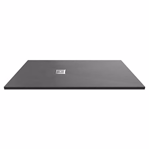 nuie NLT71054 Modern Slimline Rectangular Shower Tray, Slate Grey, W: 900 mm x L: 1600 mm
