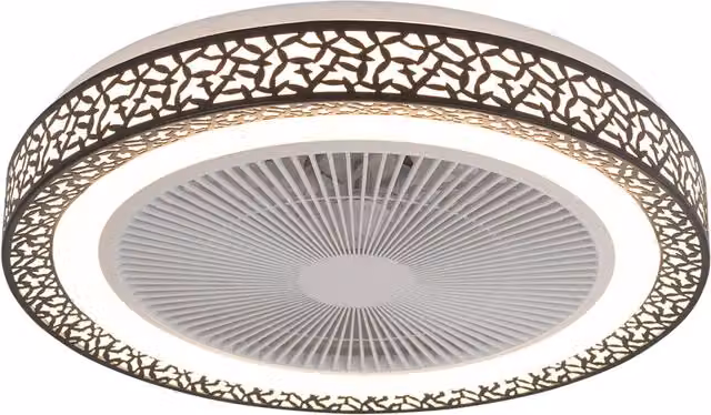 Living Star Black Metal LED Ceiling Fan Light with Remote Control