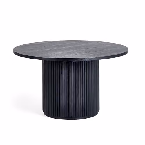 Julian Bowen Louis Black Ash Round Coffee Table, W/D: 80 x 80 cm – 2