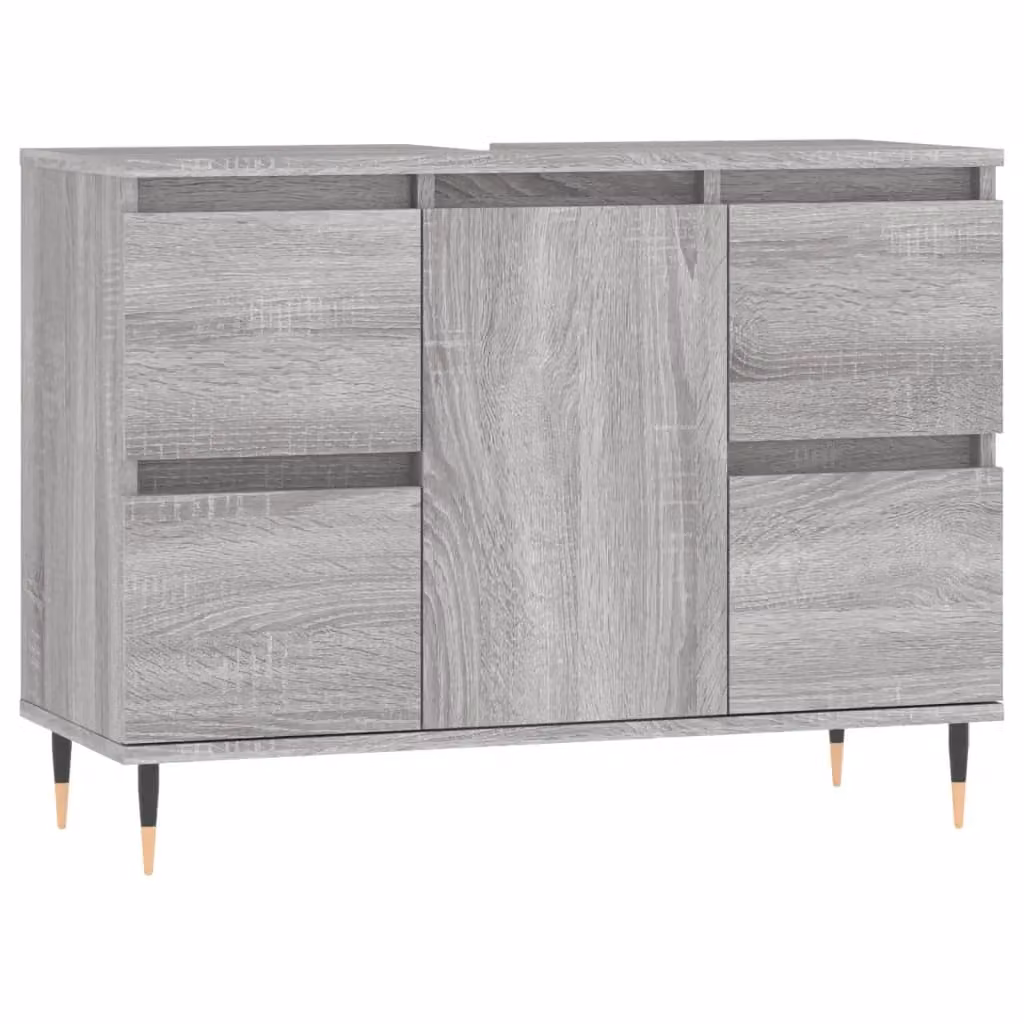Berkfield Home Grey Sonoma Bathroom Cabinet W/D/H: 80 x 33 x 60 cm – 1