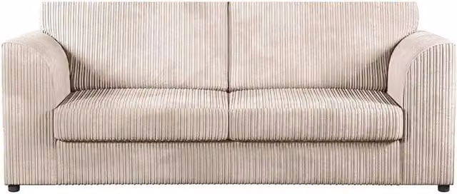 Bliss Furniture Jumbo Cord High Back 3 Seater Sofa in Beige